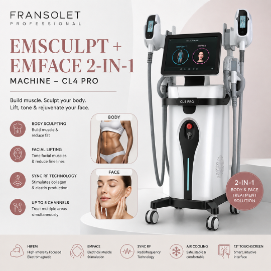 Professional Machines: EM Sculpt & EM Face 2-in-1 Machine